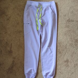 High Waisted Zamora Figs Lavender Technical Collection Pants
